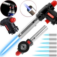 Портативний газовий пальник на балончик Multi Purpose Torch № 504 з туристичний різак з п'єзопідпалом регулюванням полум'я ручний газовий паяльник