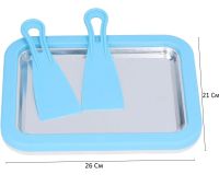 Ручний апарат для приготування морозива Ice Cream Maker Instant, Морожениця Роликова тарілка з 2 лопатками для морозива ручної роботи