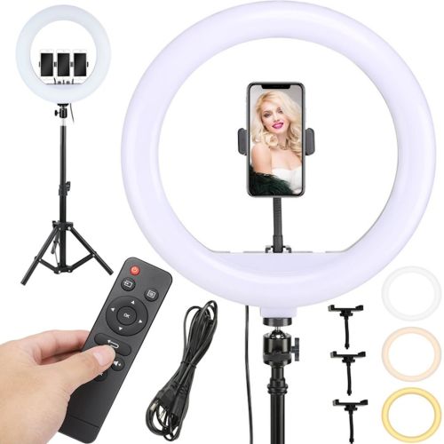 Студійна кільцева LED лампа Ring Fill Light RL - 21 60W зі штативом 54 см 21 " Професійна Світлодіодна для фото, Селфи кільце з пультом і сумкою