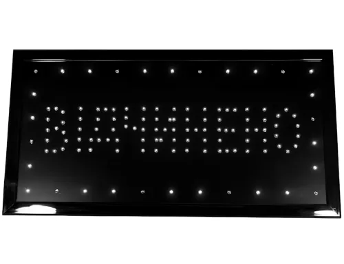 Светодиодная рекламная LED вывеска Відчинено 48х25 см информационная торговая табличка для внутренней рекламы, световое табло для кафе от сети
