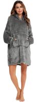 Толстовка-плед з капюшоном Huggle Hoodie Ultra Plush Blanket 2 в 1 унісекс оверсайз толстовка худі плюшевий плед з рукавами на флісі 74х110 см сірий 