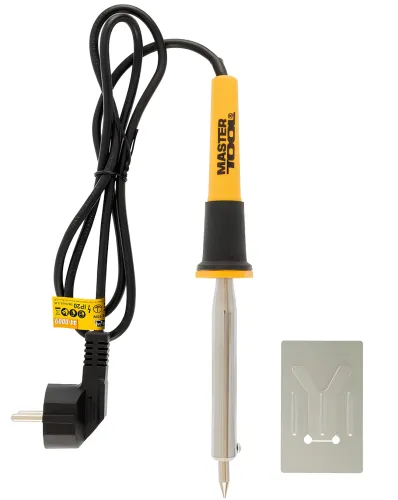 Контактний електричний паяльник Mastertool 44-0009 80W електропаяльник на підставці для з'єднання та паяння деталей і проводів від мережі 220V WL-9