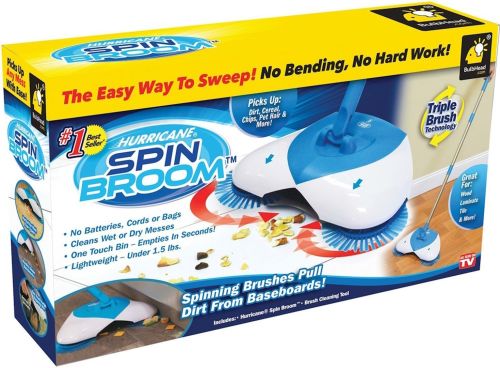 Механічна швабра віник Hurricane Spin Broom M24 універсальна щітка з телескопічною ручкою 110 см для сухого прибирання підлоги з ефектом пилососа
