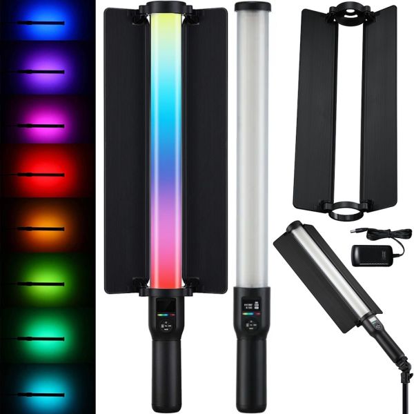 Освітлювач селфі-лампа RGB Stick Lamp LC500R світлодіодний LED жезл із дефлектором 2500К-8500К відбивач прожектор, кольоровий селфі стік для фото LS-188
