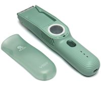 Машинка для стрижки дітей VGR Baby V-155 5W бездротовий вакуумний дитячий тример для немовлят з витяжкою волосся і насадками на акумуляторі Зелений