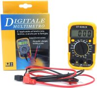Цифровий мультиметр тестер Digital UK-830LN DT 830 lnv універсальний ручний тестер сили струму, напруги і опору з дисплеєм DT-830 Жовтий