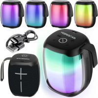 Бездротова колонка зі світломузикою Hopestar P50 mini Black портативна Bluetooth міні акустика з RGB підсвічуванням USB AUX для Android IOS Чорна