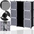 Складной шкаф органайзер для вещей Storage Cube Cabinet MP-29 110х110х35 см пластиковая тумба на 7 секций полочка для одежды и обуви Черная