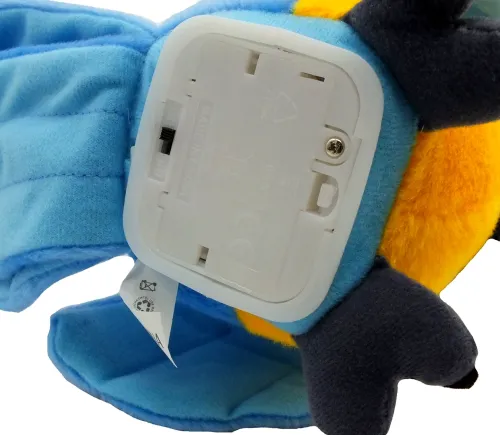 Інтерактивний папуга Talking Parrot K14802-3 22 см дитяча м'яка музична іграшка, повторюшка з мікрофоном на батарейках Блакитна, що говорить
