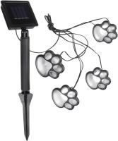 Садові світяться сліди Paw Print Light DL49 автономний вуличний LED світильник в грунт, світлодіодне освітлення для газону на сонячній батареї