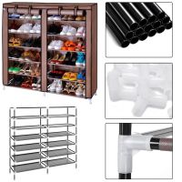 Тканинна шафа для взуття Shoe Cabinet YQF-2266 на 6 полиць, Подвійна складна тканинна полиця, пилозахищений каркасний для зберігання K66, 2712 MG-222