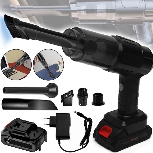 Автомобільний бездротовий пилосос Maxtop MP-251 Dust Collector RD-1821 120W 21V 2A акумуляторний ручний 2 в 1 з насадками ST-6631C