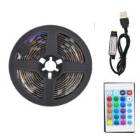 Універсальна світлодіодна стрічка SMD 5050-RGB для підсвічування телевізора 2м різнобарвна, Неонова LED підсвічування з пультом від USB повербанка