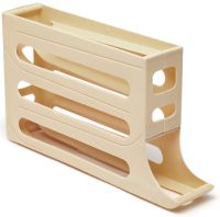 Контейнер органайзер для зберігання яєць Plastic Egg Shelving XL-994 харчова підставка, полиця з автоматичною подачею, лоток в холодильник на 4 яруси