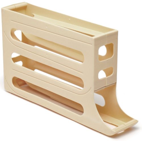 Контейнер органайзер для зберігання яєць Plastic Egg Shelving XL-994 харчова підставка, полиця з автоматичною подачею, лоток в холодильник на 4 яруси