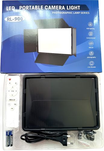 Світлодіодна студійна лампа Camera Led Light RL-900 професійний відеосвітло 3000K-6500K RGB освітлювач для фото і відео з пультом управління 85W