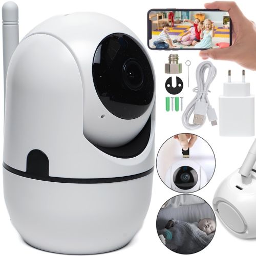 Поворотна IP-камера Smart Camera Y13G 2.0 Мп бездротова Wi-Fi камера відеоспостереження з розпізнаванням осіб і записом відео на карту microSD TF