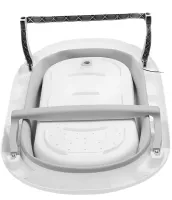 Складна дитяча ванна для купання Smart Babyhood BH-334G розкладна ванночка для немовлят з LED термометром, подушкою і ручкою для душу Сіра