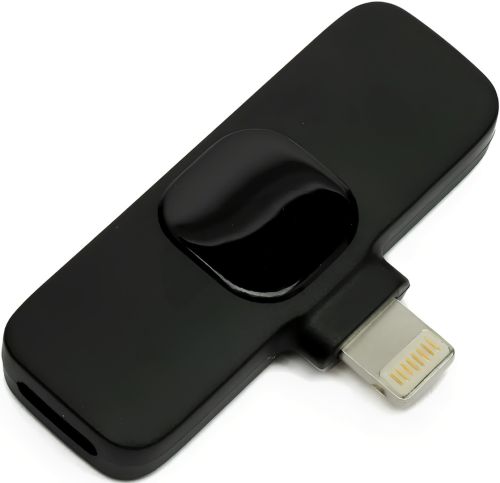 Бездротовий петличний мікрофон K9-IP з Lightning для смартфона IOS з прищіпкою на одяг, петличка з шумозаглушенням для блогера до 20 м K9 Чорна