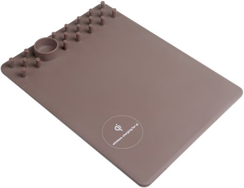 Килимок для миші з бездротовою зарядкою Wireless Charging Mouse Pad RK800 ігрова поверхня Qi для мишки з органайзером для візиток і проводів 