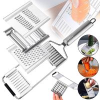Ручна терка Vegetable Slicer Grater XL-338 овочерізка для чищення та нарізання фруктів, овочів, плоска шатківниця 3 змінні насадки з нержавіючої сталі