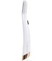 Жіночий тример для обличчя Flawless Dermaplane Glo Світлодіодна жіноча бритва з LED підсвічуванням для видалення волосся з брів 6 лез на батарейках