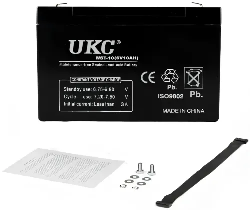 Аккумуляторная батарея UKC 6V 10Ah WST-10 универсальный свинцово-кислотный аккумулятор 6В 10Ач для торгового оборудования и игрушек