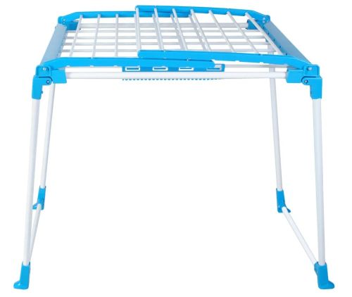 Підлогова розкладна сушарка для білизни Clothes Dryer HP227 Blue 172х60х87 см посилена складна сушка для речей, вішалка для одягу до 15 кг Синя