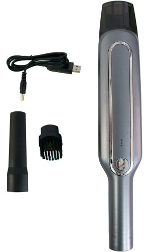 Автомобильный пылесос Car Vacuum 888 аккумуляторный беспроводной USB автопылесос для машины с насадками 60W ручное устройство для чистки авто Серый