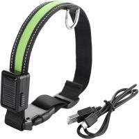 Светящийся тканевый ошейник Glow Ring для кошек и собак светодиодный неоновый с LED подсветкой на аккумуляторе с USB для домашних питомцев