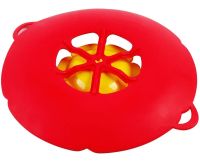 Силіконова кришка невикіпайка Spill Stopper Lid 28 см багаторазовий кухонний прилад на каструлю і сковорідку з захистом від википання води червоний