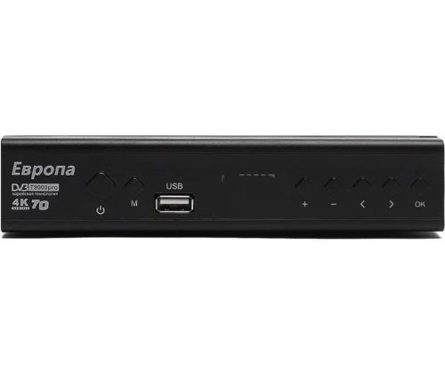 Цифрова Т2 приставка Європа EL - 9000 Pro 4K Цифровий ефірний ТВ тюнер з Wifi приймач для цифрового телебачення з пультом управління DVB-T2 Чорний