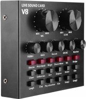Внешняя звуковая аудио карта V8 внешняя USB-гарнитура, настольная беспроводная аудиосистема Bluetooth с режимом записи голоса для микрофона V-8