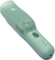 Машинка для стрижки дітей VGR Baby V-155 5W бездротовий вакуумний дитячий тример для немовлят з витяжкою волосся і насадками на акумуляторі Зелений