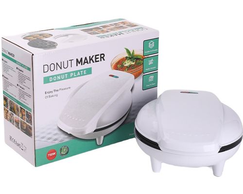 Електрична машинка для пончиків Donut Maker XL - 615 750W 7 штук апарат для приготування і випікання донатів будинку з антипригарним покриттям XL615