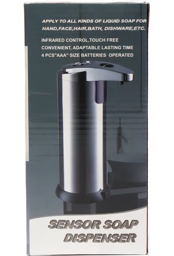 Автоматический сенсорный дозатор Sensor Soap Dispenser B1168 для жидкого мыла, бесконтактная мыльница 250 мл диспенсер для антисептика на батарейках