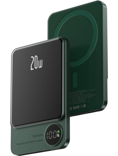 Беспроводной магнитный павербанк Power Bank Q9 20W MagSafe 10000 mAh внешний аккумулятор USB Type-C Lightning зарядное устройство для IOS Android
