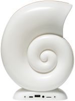 Настільна смарт лампа Равлик нічник Conch Music Lamp L-39 бездротова акумуляторна світлова колонка з RGB підсвічуванням будильником і годинником Bluetooth