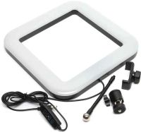 Квадратная кольцевая селфи лампа Square Light D35 28 см напольная светодиодная LED лампа с держателем для телефона для фото и видеосъемки USB