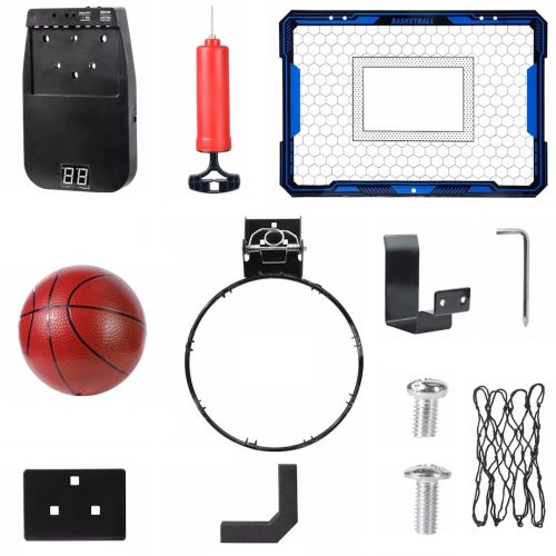 Баскетбольний набір Basketball Hoop HFD002A-09 підвісний щит із кільцем, електронним таблом і кріпленням, комплект для гри в баскетбол від 3-х років