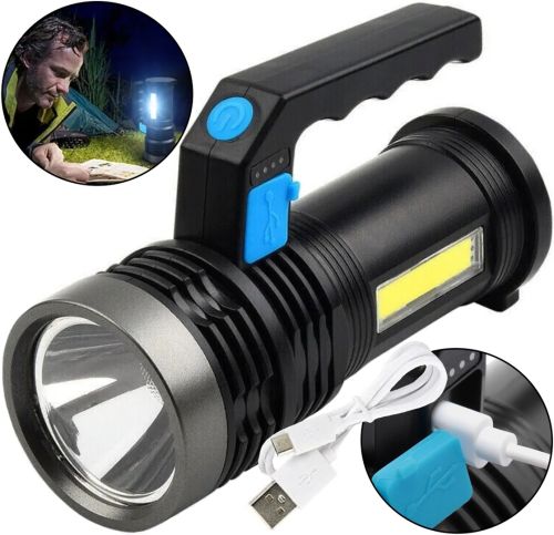 Аккумуляторный ручной фонарик X-Balog BL-8205 светодиодный переносной LED светильник 1200 mAH портативный фонарь прожектор 4 режима USB BK-899