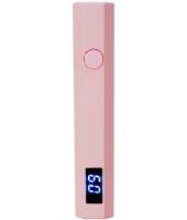 Ультрафіолетова портативна УФ лампа Handheld UV LED Lamp USB 1-44 3W для манікюру, ручна бездротова для сушіння гель лаку на акумуляторі Рожева