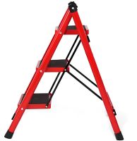 Складна драбина на 3 ступені Mastar 3 Step Ladders до 150 кг розкладна триступенева одностороння сходи з антиковзаючим покриттям 84х40 см
