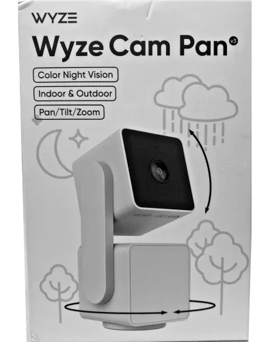 Wi-Fi камера відеоспостереження Wyze Cam Pan V3 1080p HD поворотна IP відеокамера з кольоровим нічним баченням і датчиком руху з кріпленням на стіну