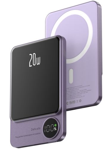 Беспроводной магнитный павербанк Power Bank Q9 20W MagSafe 10000 mAh внешний аккумулятор USB Type-C Lightning зарядное устройство для IOS Android