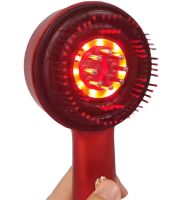 Бездротова масажна гребінець Scalp Massager Comb YKD - 123b для укладання і завивки волосся акумуляторна щітка з дозатором для масажу голови Червона