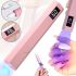 Ультрафіолетова портативна УФ лампа Handheld UV LED Lamp USB 1-44 3W для манікюру, ручна бездротова для сушіння гель лаку на акумуляторі Рожева