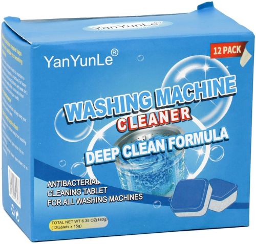 Таблетки для чистки стиральной машины Washing Machin Cleaner ps12 чистящее средство, очиститель для удаления накипи и грязи барабана 12 штук