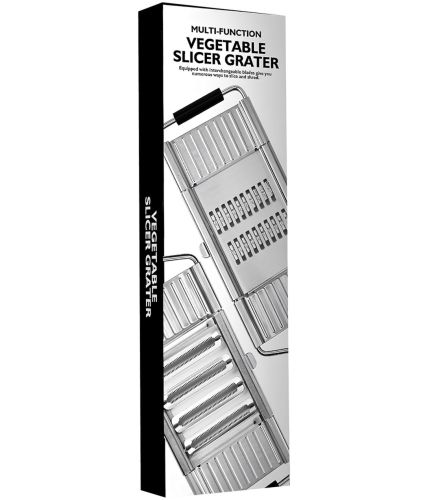 Ручна терка Vegetable Slicer Grater XL-338 овочерізка для чищення та нарізання фруктів, овочів, плоска шатківниця 3 змінні насадки з нержавіючої сталі