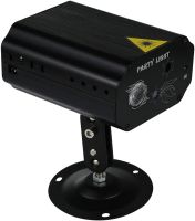 Лазерний проектор для приміщення Laser Mini Party Light EMS 083 світлодіодний стробоскоп 48 LED візерунків RGB прожектор, диско лазер з пультом ДУ 9W
